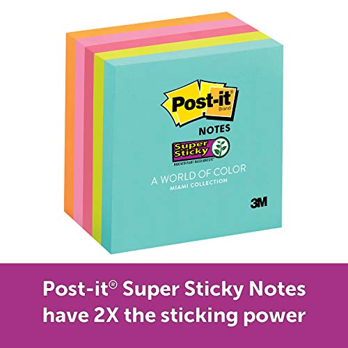 Product Cover Post-it Super Sticky Notes, 2x Sticking Power, 3