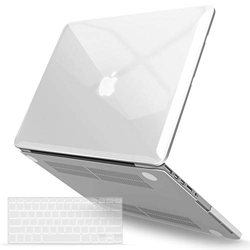 Product Cover IBENZER MacBook Pro 15 Inch Case 2012-2015, Soft Touch Hard Case Shell Cover with Keyboard Cover for Apple MacBook Pro 15 with Retina Display A1398, Crystal Clear, MMP15R-CYCL+1