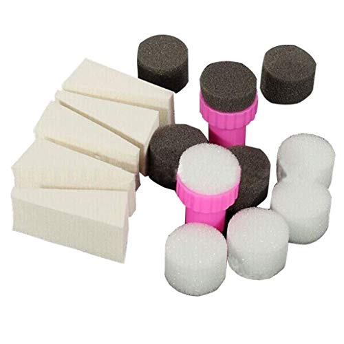 Product Cover Voberry Nail Art Sponge Stamp Stamper Shade Transfer Template Polish Manicure Tool (AS show)