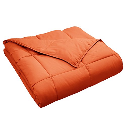 Product Cover Superior Classic All-Season Down Alternative Comforter with with Baffle Box Construction, Twin, Dusty Orange
