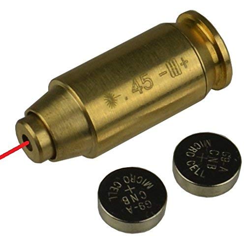 Product Cover GRG 45ACP .45 Cartridge Pistol Laser Bore Sighter Boresighter Red Dot Laser US Seller, Made of Brass