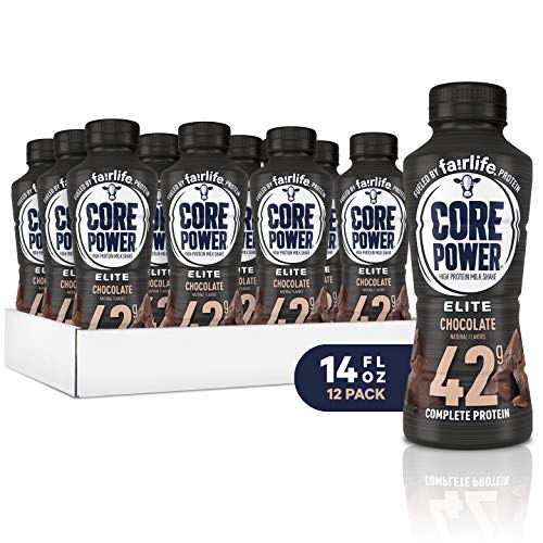 Product Cover Core Power Elite High Protein Shakes (42g), chocolate, Ready to Drink for Workout Recovery, 14 fl oz Bottles (12 Pack)