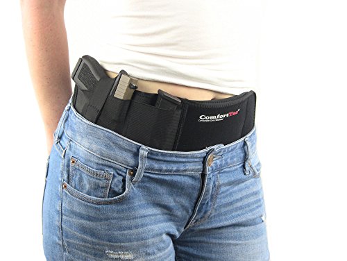 Product Cover Ultimate Belly Band Holster for Concealed Carry | Black | Fits Gun Smith and Wesson Bodyguard, Shield, Glock 19, 42, 43, P238, Ruger LCP, and Similar Sized Guns | For Men and Women | Right Hand Draw
