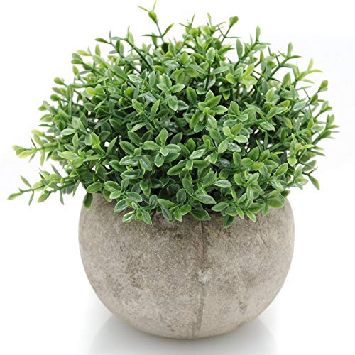 Product Cover Velener Mini Plastic Artificial Plants Benn Grass in Pot for Home Decor (Green)