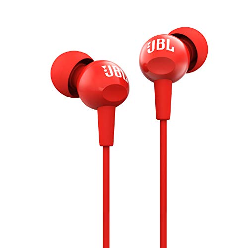 Product Cover JBL C100SI In-Ear Headphones with Mic (Red)