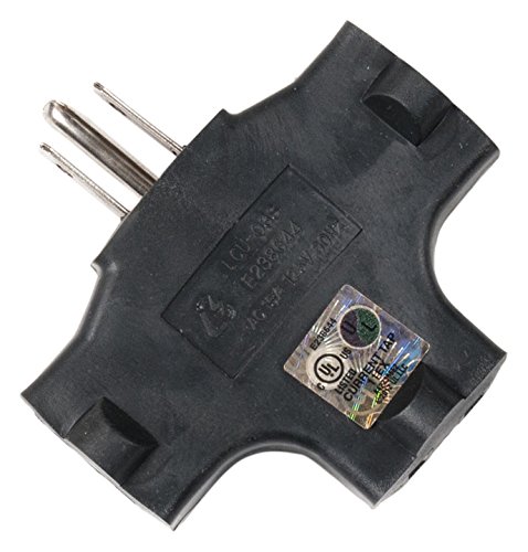 Product Cover ADJ Products Black Triple tap one Male 3 Edison Female Adaptor (EC3FER)