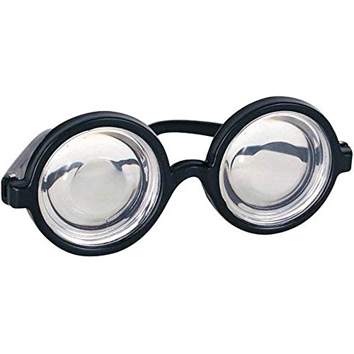 Product Cover Nerd Glasses Round Bubbles Glasses Bug Eyes Specs Coke Bottle Costume Novelty Glasses