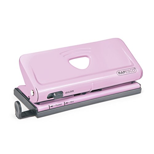 Product Cover Rapesco Adjustable 6-Hole punch for Planners and 6-Ring Binders - Pink