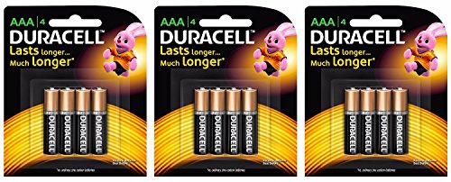 Product Cover Duracell Alkaline AAA Battery with Duralock Technology - 12 Pieces (Black/Brown)