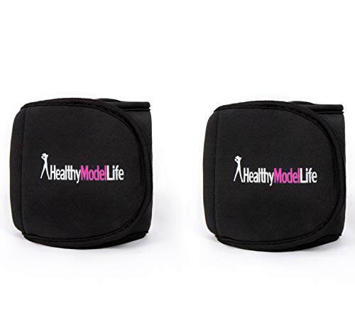 Product Cover HEALTHYMODELLIFE Ankle Weights Set by Healthy Model Life (2x5lbs Cuffs) - 10lb in Total - As Worn by Victoria Secret Angels - Used in Top Gyms in New York