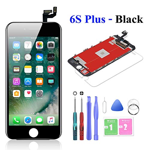 Product Cover SZRSTH Compatible with iPhone 6S Plus Screen Replacement Black 5.5 Inch LCD Display with 3D Touch Screen Digitizer Frame Full Assembly Include Full Free Repair Tools Kit+Instruction+Screen Protector