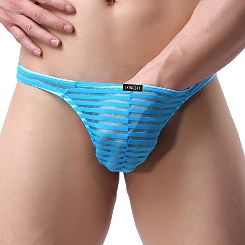 Product Cover ONEFIT Men's Striped Briefs Mesh Translucent Low Waist U Convex Pants New T