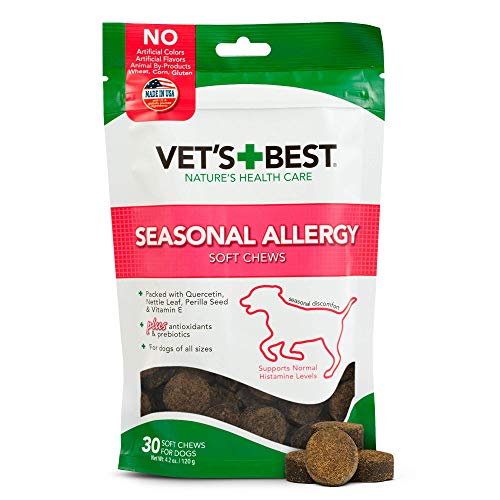 Product Cover Vet's Best Seasonal Allergy Soft Chew Dog Supplements | Soothes Dogs Skin Irritation Due To Seasonal Allergies | 30 Day Supply