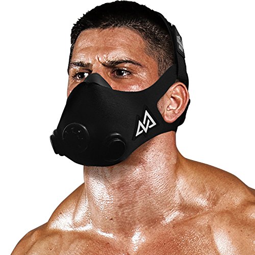 Product Cover TRAININGMASK Training Mask 2.0 Black Out Originals Series | Elevation Workout Mask, Cardio and Endurance Mask, Fitness Mask, Breathing Resistance Mask, Running Mask (Black, Medium)