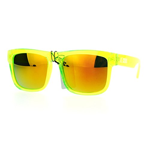 Product Cover Kush Mens Neon Pop Horn Rim Sport Horned Sunglasses