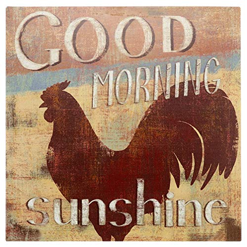 Product Cover Barnyard Designs 'Good Morning Sunshine' Rooster Retro Vintage Tin Bar Sign Country Home Decor 11