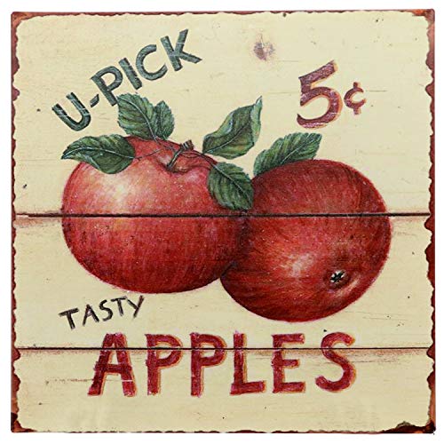 Product Cover Barnyard Designs Tasty Apples 5 Cents Retro Vintage Tin Bar Sign Country Home Decor 11