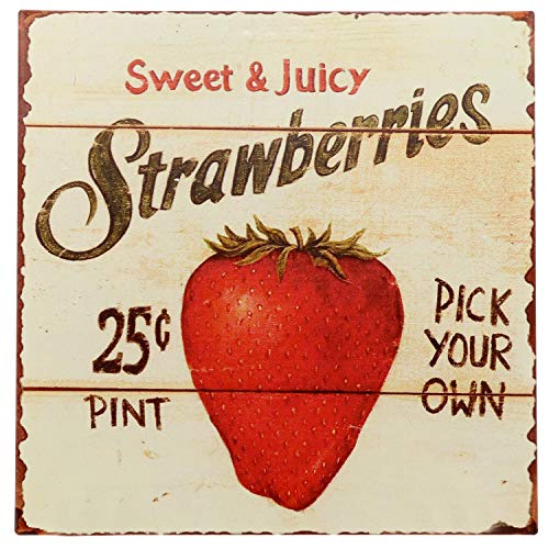 Product Cover Barnyard Designs Strawberries Pick Your Own Retro Vintage Tin Bar Sign Country Home Decor 11