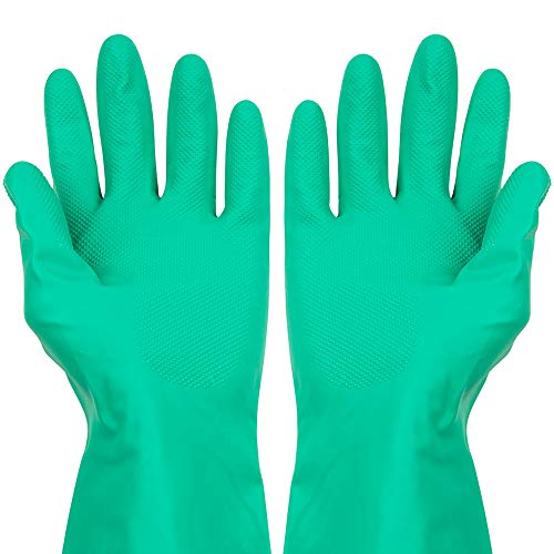 Product Cover ThxToms Nitrile Chemical Resistant Gloves, Resist Household Acid, Alkali, Solvent and Oil, Latex Rubber Free, 1 Pair Medium
