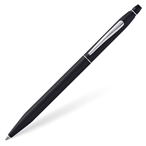 Product Cover Cross Click Classic Black Ballpoint Pen with Chrome Appointments and Bonus Slim Gel Refill