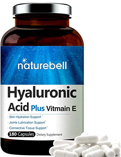 Product Cover NatureBell Hyaluronic Acid Capsules, 100mg,180 Capsules, Powerfully Supports Antioxidant, Skin Hydration and Joints Lubrication, No GMOs and Made in USA