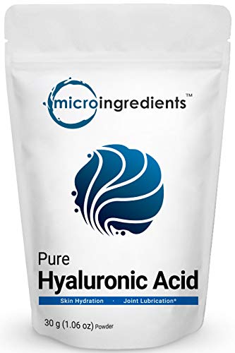 Product Cover Pure Hyaluronic Acid Serum Powder, Making Anti Aging Serum for Face and Skin, 30 Gram, Powerfully Support Antioxidant, Hydration and Moisture, No GMOs, Vegan