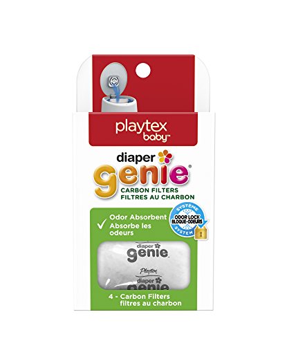 Product Cover Playtex Diaper Genie Carbon Filter, Ideal for Use with Diaper Genie Complete, Odor Eliminator, 4 Pack