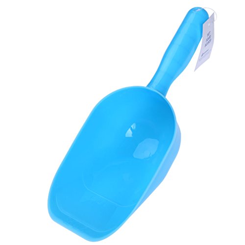 Product Cover Sroute Pet Food Scoop; 1-Cup, Lines for 1/2 Cup and 1 Cup, Volumes for 100ml and 200ml, Dog Puppy Cat Rabbit Plastic Pet Food Scoop,Four Colors Available (Blue)