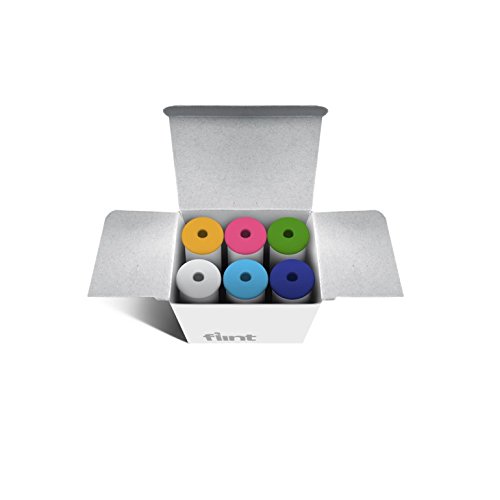 Product Cover Flint Retractable Lint Roller Refills, 6 Pack, 30 Sheets Each, Solid Color Mix