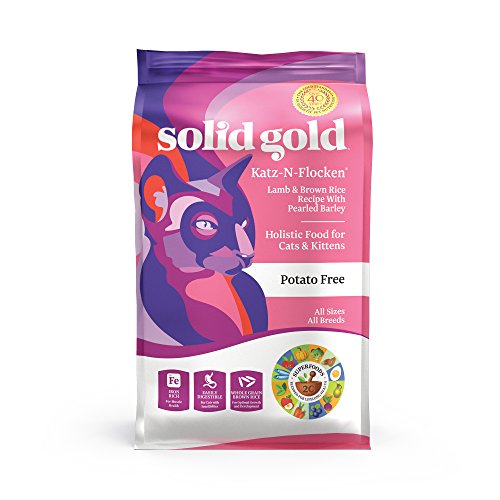 Product Cover Solid Gold - Katz-N-Flocken with Real Lamb & Brown Rice - Whole Grain Holistic Dry Cat Food for All Life Stages - 12lb Bag