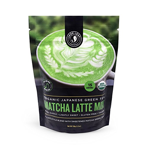 Product Cover Jade Leaf - Organic Japanese Matcha Latte Mix - Cafe Style Sweetened Blend - Sweet Matcha Green Tea Powder [150g pouch]