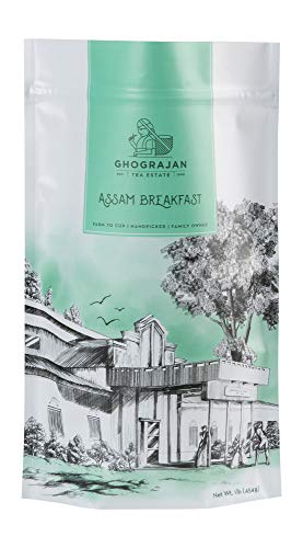 Product Cover Ghograjan Assam CTC Loose Black Tea from India (200+ Cups) - Fresh Organic Harvest - Perfect for Strong Morning Milk Tea Or Indian Chai Tea - Farm2Cup No Middleman - Bulk Pack - 1 Pound