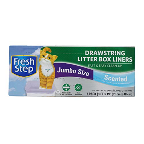Product Cover Fresh Step Drawstring Cat Litter Box Liners, Scented, Jumbo Size, 36