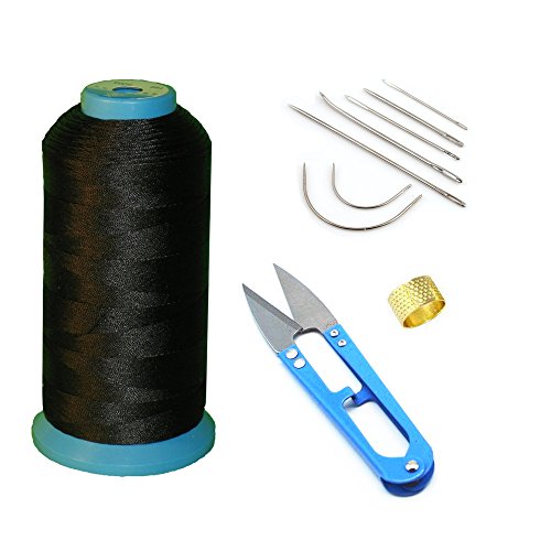 Product Cover AntKits Bonded Nylon Sewing Thread, Curved Needles, Scissors and Thimble Tools Kits (Black)