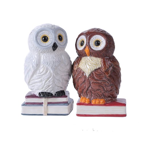 Product Cover Pacific Giftware Book Owls Hedwig Magnetic Salt and Pepper Shaker Kitchen Set 4.75 inches Tabletop Kitchen Decor