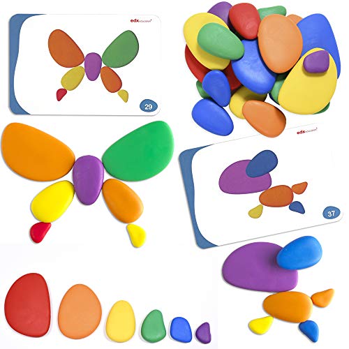 Product Cover edx Education Rainbow Pebbles - Sorting and Stacking Stones