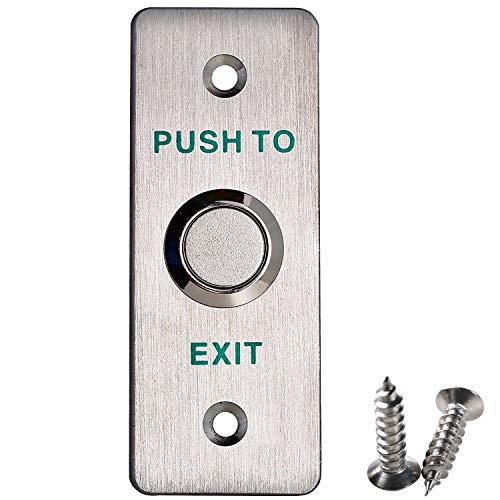 Product Cover UHPPOTE Push to Exit Button Switch NO/COM Output Stainless Steel Panel for Access Control Hollow Door