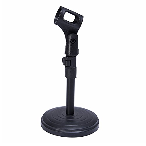 Product Cover Mudder Adjustable Foldable Desk Microphone Stand with Mic Clip for Meetings, Lectures and Podcasts