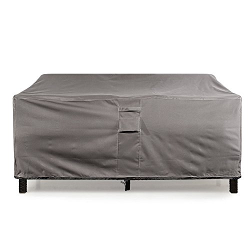Product Cover KHOMO GEAR Small GER-1026 Waterproof Heavy Duty Outdoor Lounge Loveseat Sofa Patio Cover, (58'' x 32.5'' x 31