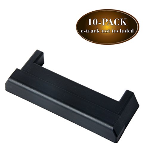 Product Cover 10 E Track Tie-Down Rail End Cover - Durable Black Plastic End Protector Cap for Horizontal E Track Tie-Down Rails in Enclosed/Utility Trailers, Cargo Vans, Pickup Trucks