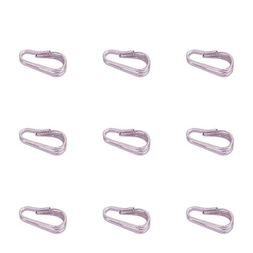Product Cover PandaHall Elite 10 pcs S925 Sterling Silver Snap Bail Hook Pinch Clip Necklace Clasps Dangle Pendant Charms Chain Connectors for Necklace Jewelry DIY Craft Making Platinum