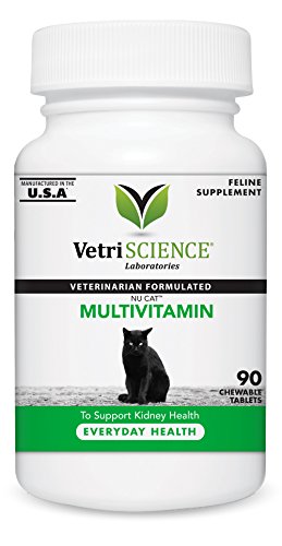 Product Cover VetriScience Laboratories - Nu Cat Multivitamin for Cats, 90 Chewable Tablets
