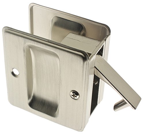 Product Cover idh by St. Simons 25410-015 Premium Quality Solid Brass Pocket Passage Door Pull, Satin Nickel