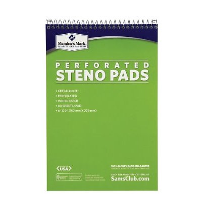 Product Cover Members Mark Perforated Steno Pad, 6