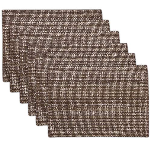 Product Cover Sweet Home Collection Trends Two Tone 100% Cotton Woven Placemat (6 Pack), 13
