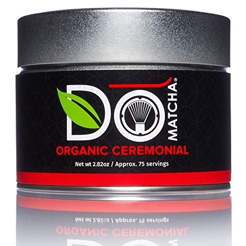 Product Cover DoMatcha - Organic Ceremonial Green Tea Matcha Powder, Natural Source of Antioxidants, Caffeine, and L-Theanine, Promotes Focus and Relaxation, Kosher, 75 Servings (2.82 oz)