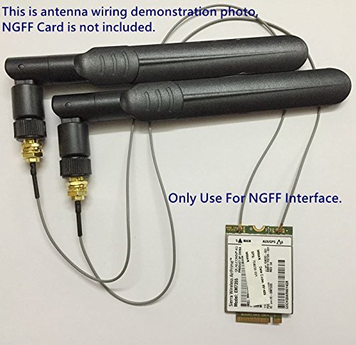 Product Cover CHAOHANG: New 2 x 6dBi RP-SMA Dual Band 2.4GHz 5GHz + 2 x 35cm M.2(NGFF)Cable Antenna Mod Kit No Soldering use for NGFF Wireless Cards & M.2(NGFF) 3G/4G Cards