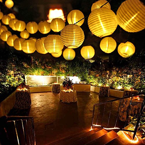 Product Cover LUCKLED Outdoor Fairy Lantern Solar String Lights, 19.7ft 30 LED Christmas Globe Lights for Indoor and Outdoor, Home, Lawn, Garden, Wedding, Patio, Party, and Holiday Decorations (Warm White)