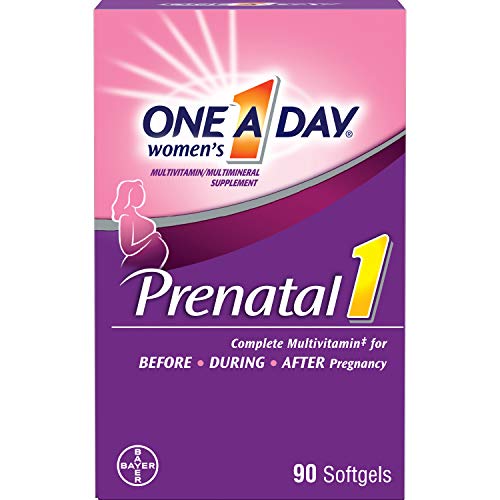 Product Cover One A Day Women's Prenatal 1 Multivitamin, Supplement for Before, During, and Post Pregnancy, Including Vitamins A, C, D, E, B6, B12, and Omega-3 DHA, 90 Count