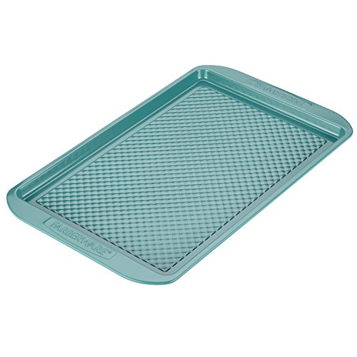 Product Cover Farberware 46328 Ceramic Nonstick Bakeware, Nonstick Cookie Sheet / Baking Sheet - 11 Inch x 17 Inch, Aqua Blue